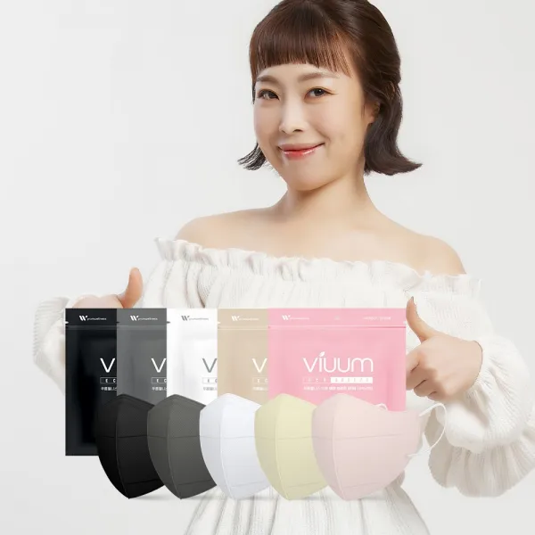 푸름웰니스 KF94 비움 에코브리즈 새부리형 마스크 대형 100매, 베이지