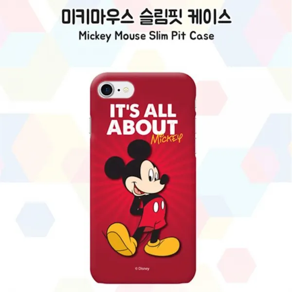 갤럭시S7 미키마우스 슬림핏 곡면하드 케이스 G930 5S 파우치 전기종대응 핸드폰사이트