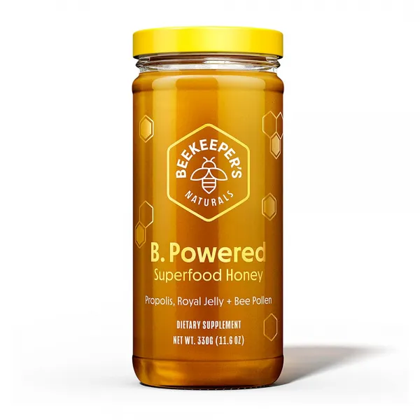 BEEKEEPER'S NATURALS 비키퍼스 내츄럴스 B.powered - 프로폴리스,로얄젤리,화분 330그램, 47회 분량
