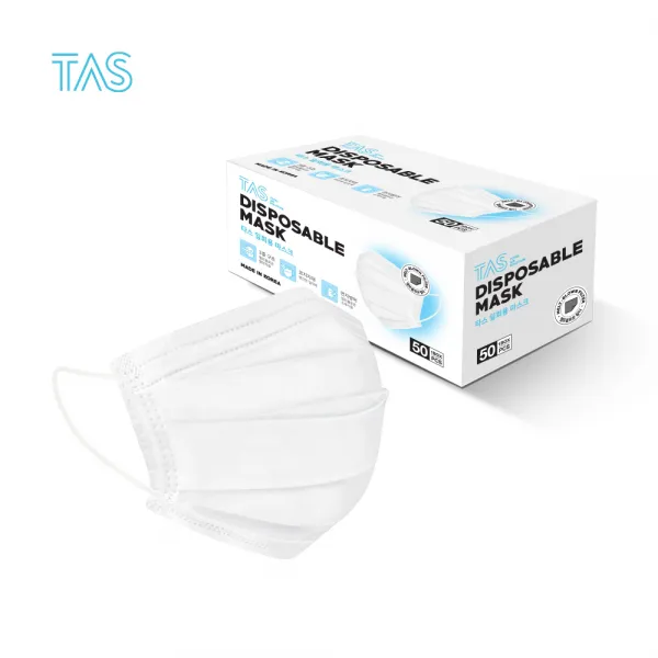 TAS 마스크 국산 여름용 마스크 KF-AD 덴탈마스크 대형 50매, 화이트 50매