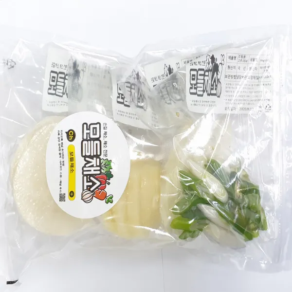 모들채소 생선조림용 채소 1set 무 감자 양파 대파 고추 생선조림용 채소 1set