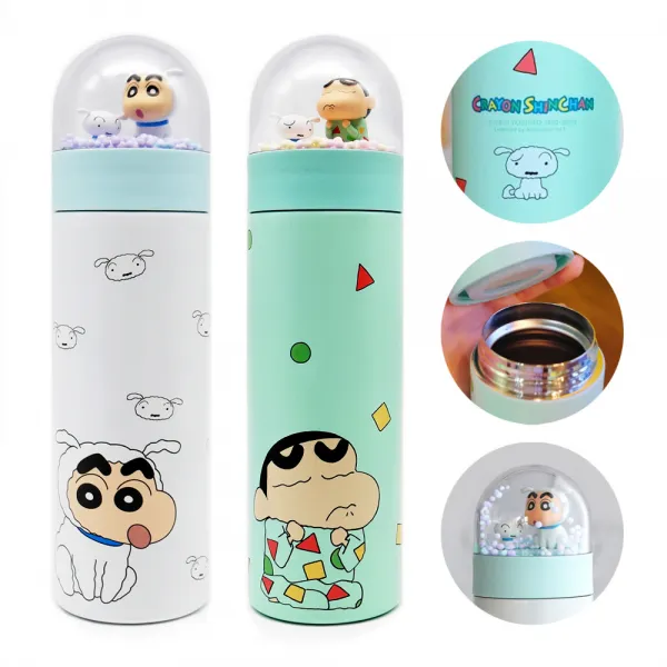 베비포 짱구 스텐 텀블러 350ml 냉온 보온병 휴대용 물병 shinST