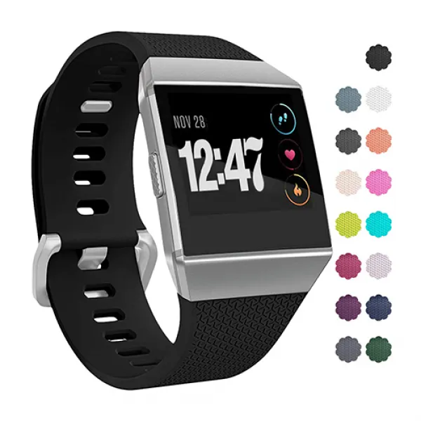 스마트밴드 Box-W(오리지널포장 품질)fitbit ionic스마트와치 밴드 정식 동일한타입 실리콘 통기성 투톤 프린팅 그림 금속 스테인레스 밀라노 리스 스틸시계줄