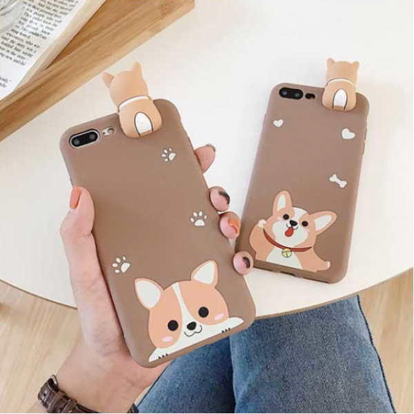 믹스더마켓 아이폰 아이폰11 Pro 맥스 우쭈쭈 시바 피규어 강아지 케이스