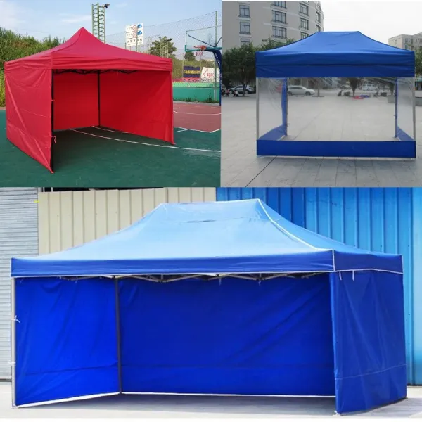 대형 옥외텐트 3면차양 이벤트 접이식 바비큐막사 체육대회 운동회막사, 2X3 킹콩+7m 투명 둘레