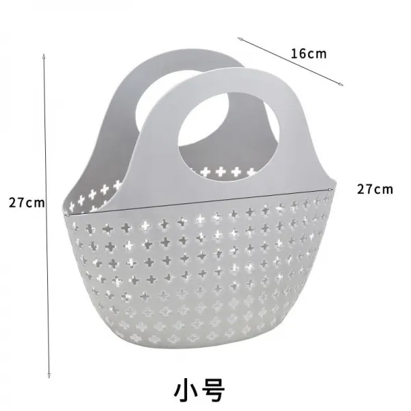 스마트샵 독창적 목욕바구니소 토트 타입 다락 에어 수납가방 젤라틴 플리스틱바구니 성욕 광주리 세수, 무늬가 있는 모직물 번