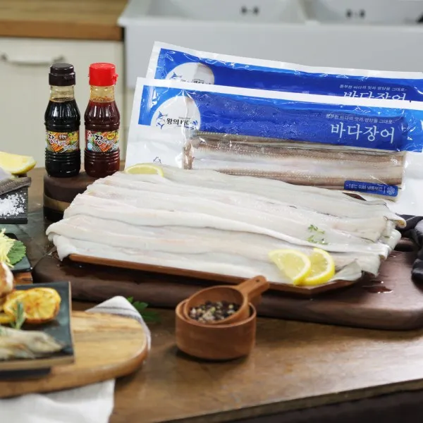 왕의바다 [왕의바다] 국내산 손질장어 240g10팩(팩당3-4미). 최대 40미 + 특제소스 2통, 1