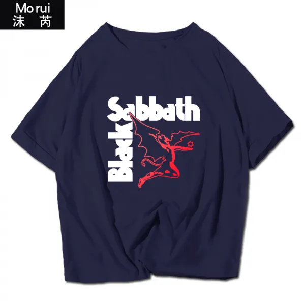 blacksabbath 록 밴드 블랙 안식일 티 뮤직 반팔 티셔츠 남 순면 반 소매 옷