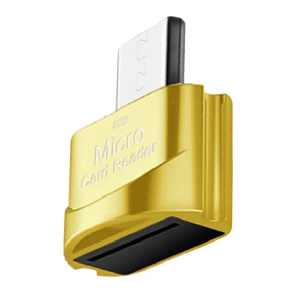 Royalways 나르 게 쉬운 열쇠 고리 구멍에 소형 마이크로 Usb Tf 카드 판독기 Otg 접합기 Golden