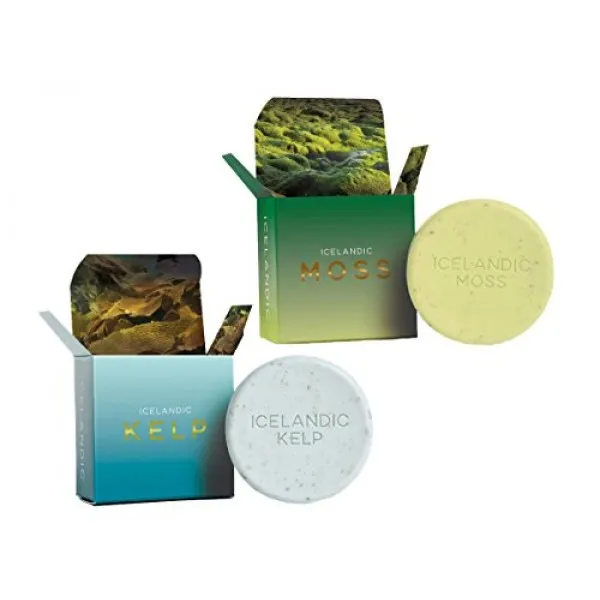 Kalastyle 천연 성분 각기 다른 향기 아이슬란드 산 다시마와 이끼 각 2 4.3 온스 세트에서 각질 제거 비누