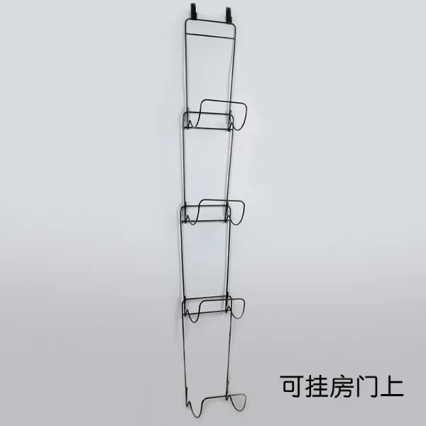 가방걸이 캐비닛 문뒤 다층 벽걸이 수납 고리구멍 침실 간이수납장 가정용 문입구 걸이가방 문, T06-높이추가 블랙 4단(문하생 뒤걸이 후크), 기본