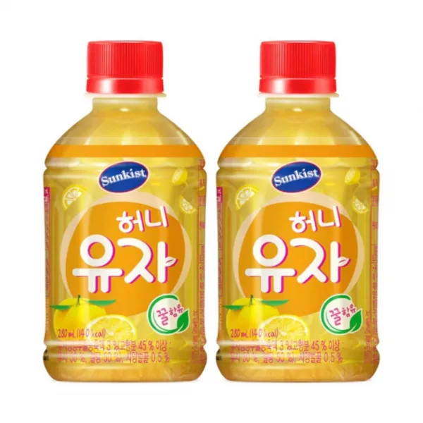 썬키스트 허니유자, 280ml, 450개