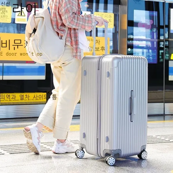 선래 트렁크 남자 대용량 트렁크 남자 대용량 초대형 비밀번호 트렁크 여자 지퍼 튼튼하다 내구성 트렁크 특대호 트렁크 신사 블랙 [직각형 + 빈티지 스크래치 지퍼], 실버[두께 증가 50%+스크래치 방지 지퍼]