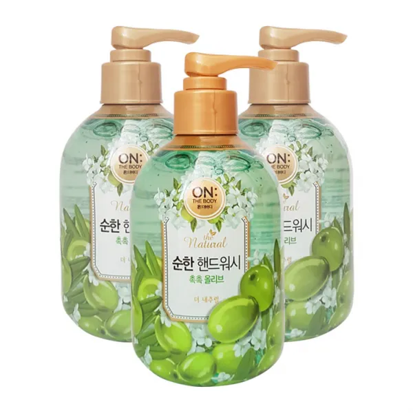 온더바디 더 내추럴 순한 핸드워시 촉촉 올리브 300ml 3개