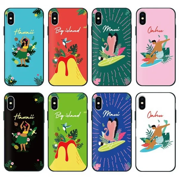 덕&컴 갤럭시노트8 N950 카드도어범퍼 하와이 젤리케이스 하드케이스