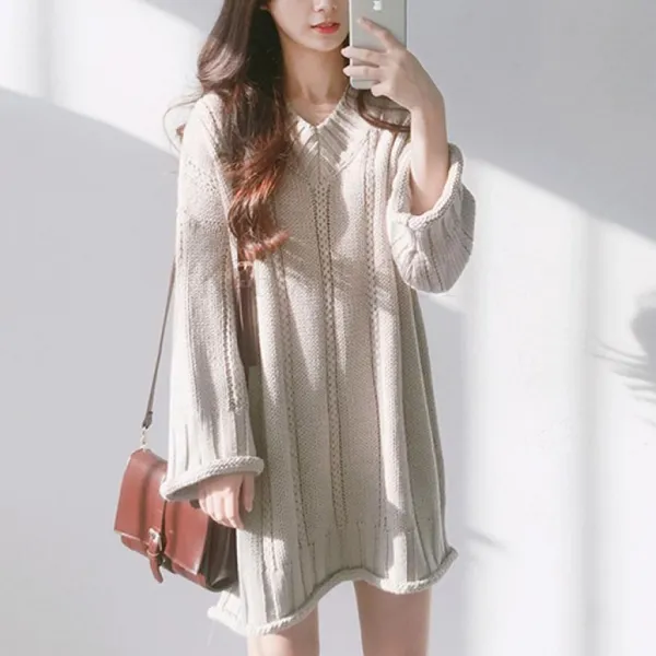 Kirahosi 원피스 가을 겨울 봄 여성 롱 원피스 투피스 정장 슬림핏 니트 드레스 93 195 +덧신 증정 Cnzzkv6i