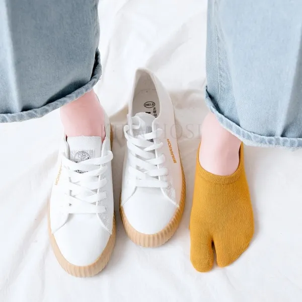 Kirahosi 가을겨울 슬림핏 무지 홀방 양말 따뜻한 보온성 좋은 빈티지 심플 디자인 발목 발가락 양말 Js 312 Cm 11 Ehyrhjv