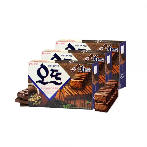 (150g) 오리온 오뜨 쇼콜라 6p x 3통 / 커피디저트, 단품