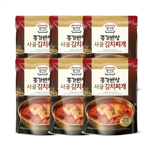 종갓집 종가반상 사골 김치찌개, 6개, 450g