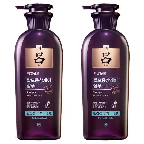 려 자양윤모 탈모증상케어 샴푸 민감성 두피용 400ml 2개
