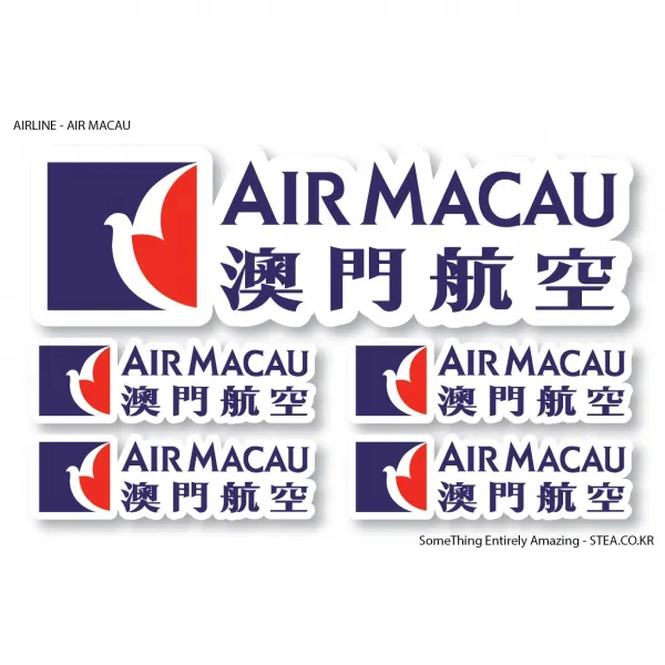 STEA 세계 항공사 로고 스티커SET 스티커, 35 AIR MACAU