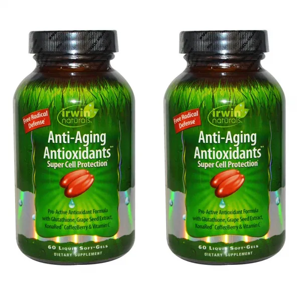 Irwin Naturals Anti 에이징 안티 옥시던트 Aging Antioxidants, 60정, 2개