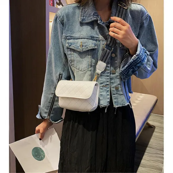 결혼식 참석 누비 퀄팅 와이드 미니백 포인트가방