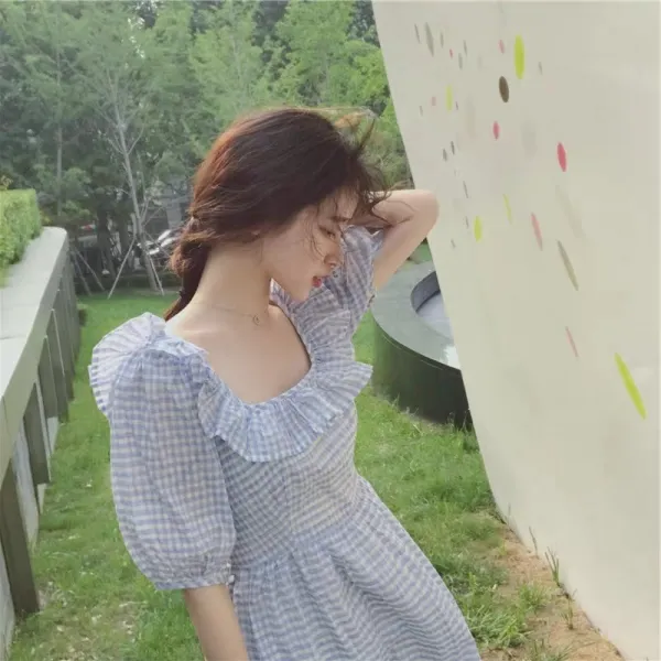 비즈메이트 여름 여신 무드 프렌치시크 보이핏 달짝지근함 가염 본 적이 없다 복사뼈 스윗 숲 롱