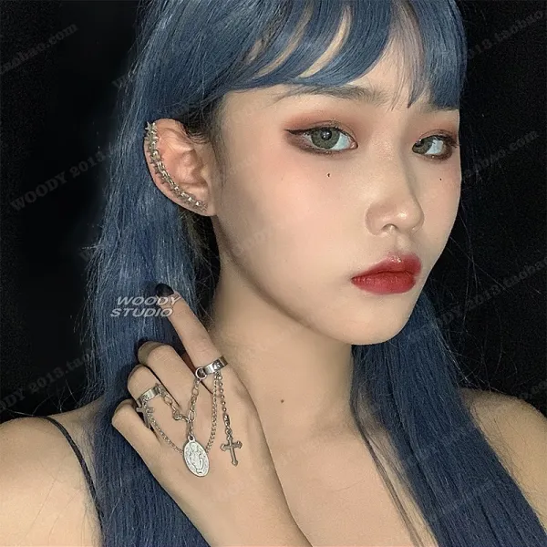 INS 심플 별 오각 피어싱 악세사리 보이핏 볼륨 디프 겅둥겅둥 적 개성 인싸템 같은스타일