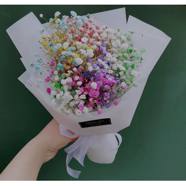 비누꽃 해바라기 별가득한하늘 드라이플라워 꽃다발 동창생선물 단짝친구 여자친구 생일 졸업 성탄, T16-혼합 별가득한하늘 중간사이즈