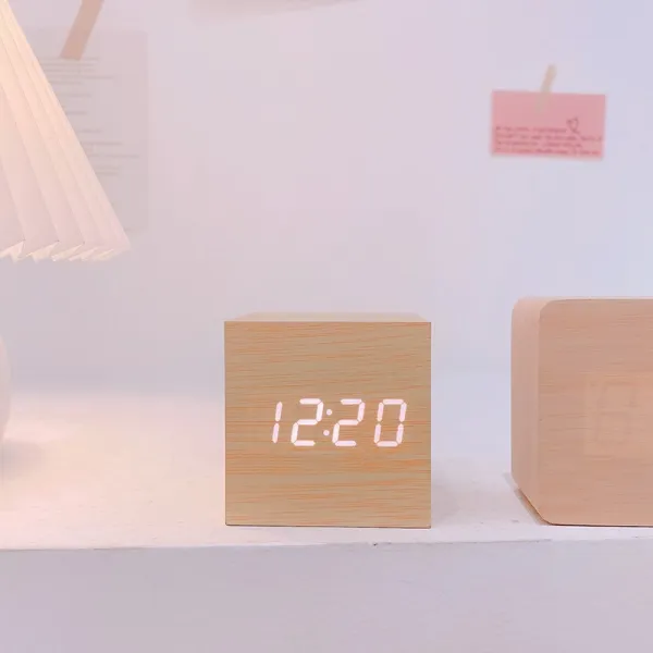 알람시계 학생용 위 학비 팬시 Mini 충전가능 스마트 충전식 2205449614 정방 대나무 시계 스티커 종이