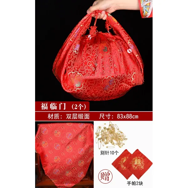 혼인을 준비함 레드가방 부담 가죽 사용 여성 측 시집가다 싸매다 천 신부 결혼기념일 갖추다 필히 품격이 높다 퀠트, 비단복이 찾아오다 더블레이어 2개