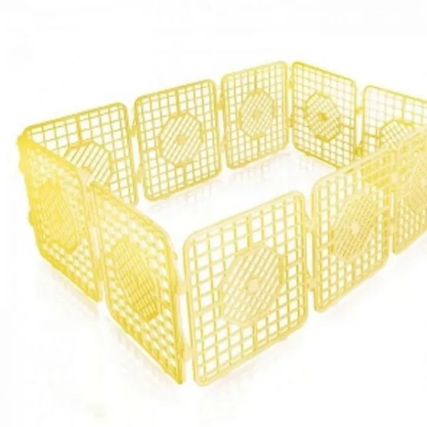 차이나차차 안전문 펫철문 캐슬 애견울타리 중형 10p 노랑 애견문 강아지 고양이 패널