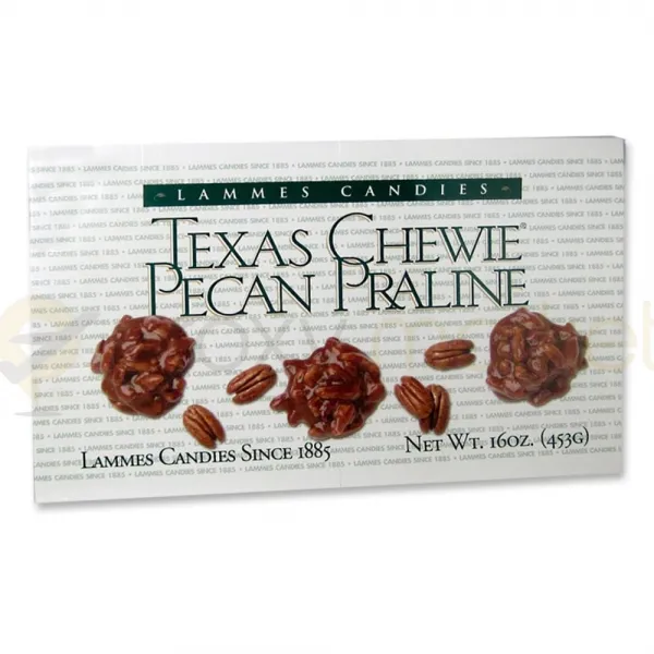 램메스 캔디 텍사스 츄위 피칸프랄린 카라멜 개별포장 454g Lammes Candies Texas Chewie Pecan Praline, 단일상품