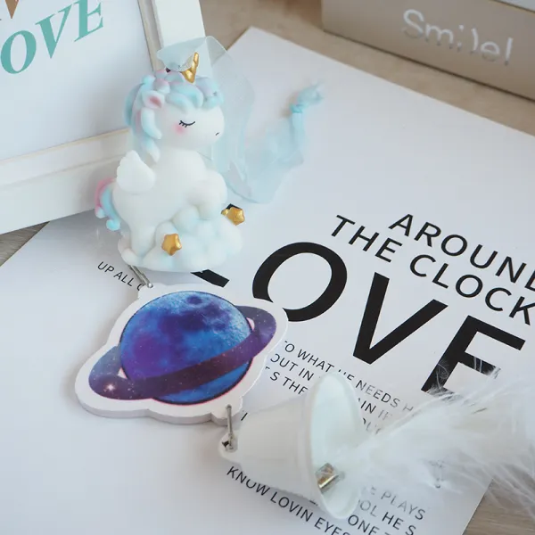 유니콘 후우링 풍경 풍령 모빌 독창적 여 홈실 침실 차량탑재 장신구 큐트 소녀마음 트윈 생일 선물 꿈을 꾸다