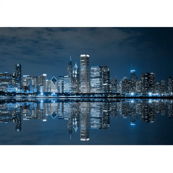Qinunipoto 10x8ft 폴리에스테르 새로운 Yorker로 아웃시키다 도시 밤 견해 Backdrops 미국 자본 유명한 획기적인 고층 건물 배경 를 사진 사무실 스튜디오 5x3ft