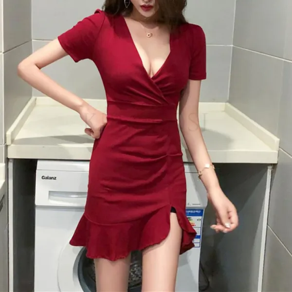 kirahosi 여성 섹시 원피스 홀복 파티복 미니 슬림핏 끈나시 룩 걸그룹코디 11호 + 덧신 증정 CDrwevp