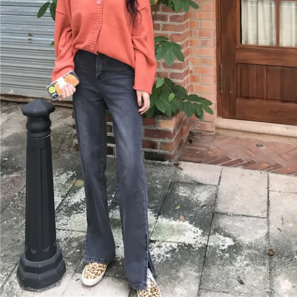 머머다 머머다 여성 하이웨스트 청바지 부츠컷 와이드 데님15 Cvv15 577986734222