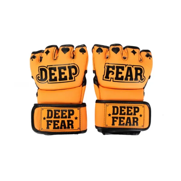 DF 부 가리키다 권모술수 럭키 노름꾼이다 GAMBLERMMA 종합격투기 헬스 피트니스 격투 장갑 DEEPFEAR, 주황색
