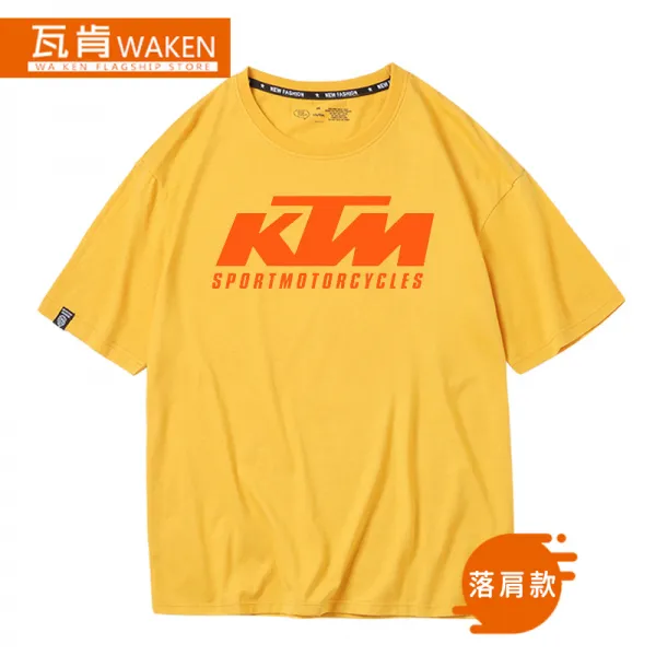 Ktm 모터사이클 동호인 반팔 티 순면 오토바이 라이더 트랙 티셔츠 강황