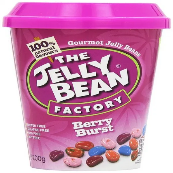 과자 젤리 초콜릿 간식 캔디The Jelly Bean Factory Berry Burst Cup Original Jelly Bean 200g, 단일옵션, 단일상품
