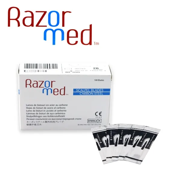 메스날 Razor med NO.10 11 12D 15 20 (인도) 100개/1통 의료용칼, NO.12D