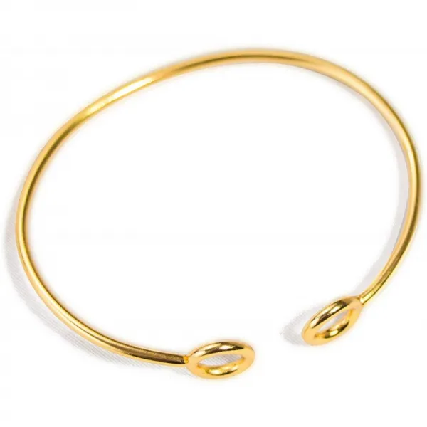 AVARCAS 101 Ethical Jewelry - 24K 골드 담근 커프 팔찌 | 숙련공은 재활용 산업 오프 세트에서 | 변색