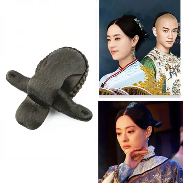 중국식 신부 수화 뒤통수 가방 영상 극 나 년 화개월 하고 있다 손리 같은스타일 3241, 1, 타입 양식 3가발 한 개 내추럴 블랙