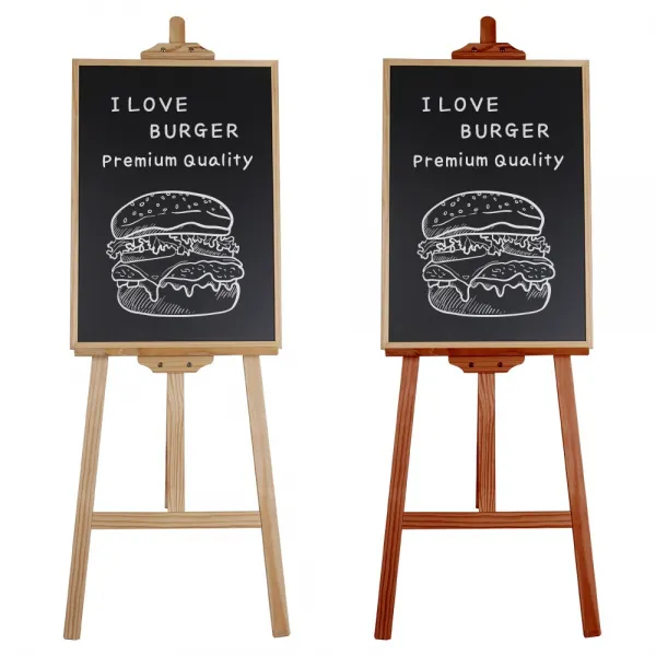 디스플레이스 원목 나무이젤 입간판 휴대용 높이조절 그림액자이젤 1개 내추럴