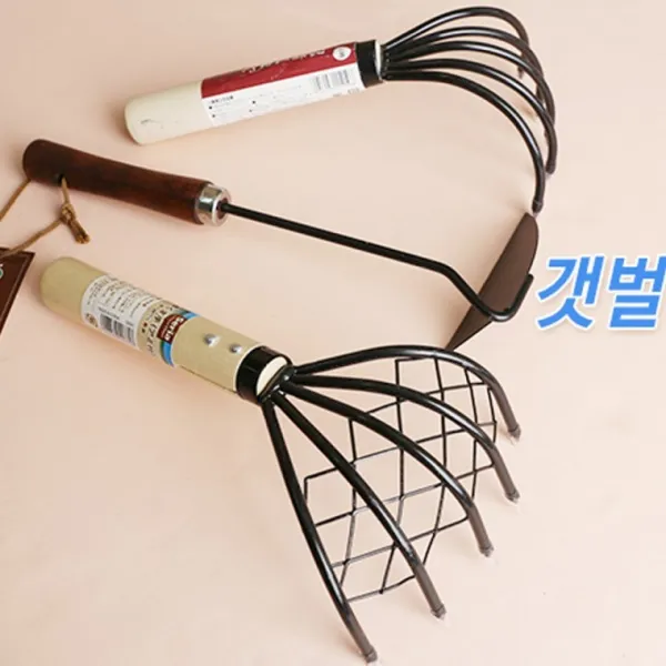알로하 갈고리 조개 바지락 갈퀴 쇠고랑 호미 해루질 갯벌 밭 농사 꽃, 2번