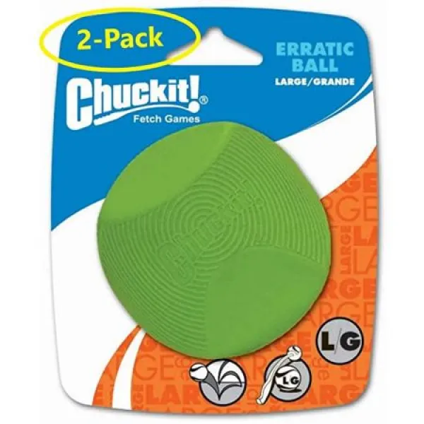 개 공급 Chuckit 비정상적 볼 2 - 팩 대형 9999992400492, One Size, One Color
