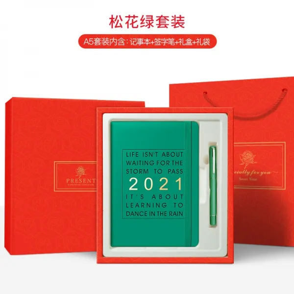 새빨간 슈트 표일 문서 대일 만기 노트 타임 샤프트 관리효율 매일 작업 학습플래너 일력 장 카드 자율본 365 스카이 느슨함 그린 （레드 꽃무늬이 선물 ）