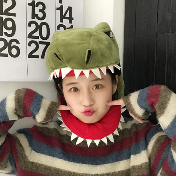 [젊은이마켓] 핵인싸 귀여운 악어모자 인형 파티모자 팬싸선물, 제품선택:악어모자