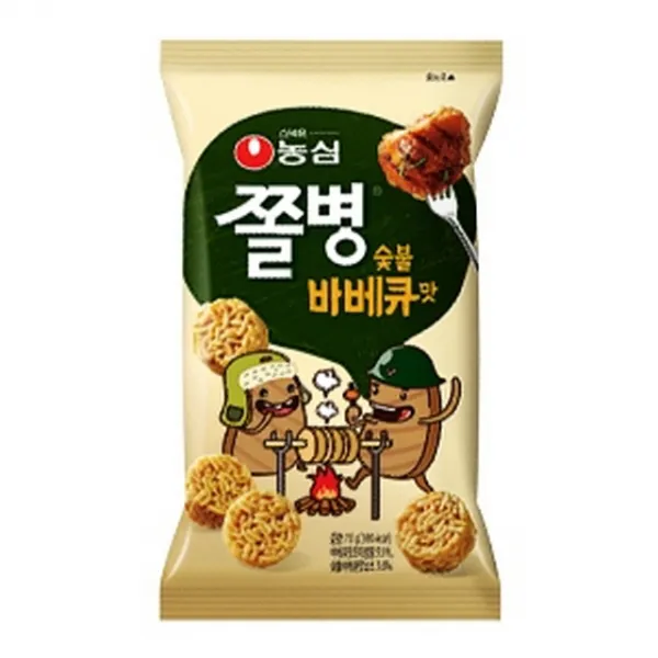 농심 쫄병스낵 숯불바베큐맛 90g 30개 수입과자/대용량과자/간식/인간사료/봉지과자/과자세트/초코과자/쌀과자/사무실간식/새우깡, 단일 수량, 단일 구성품